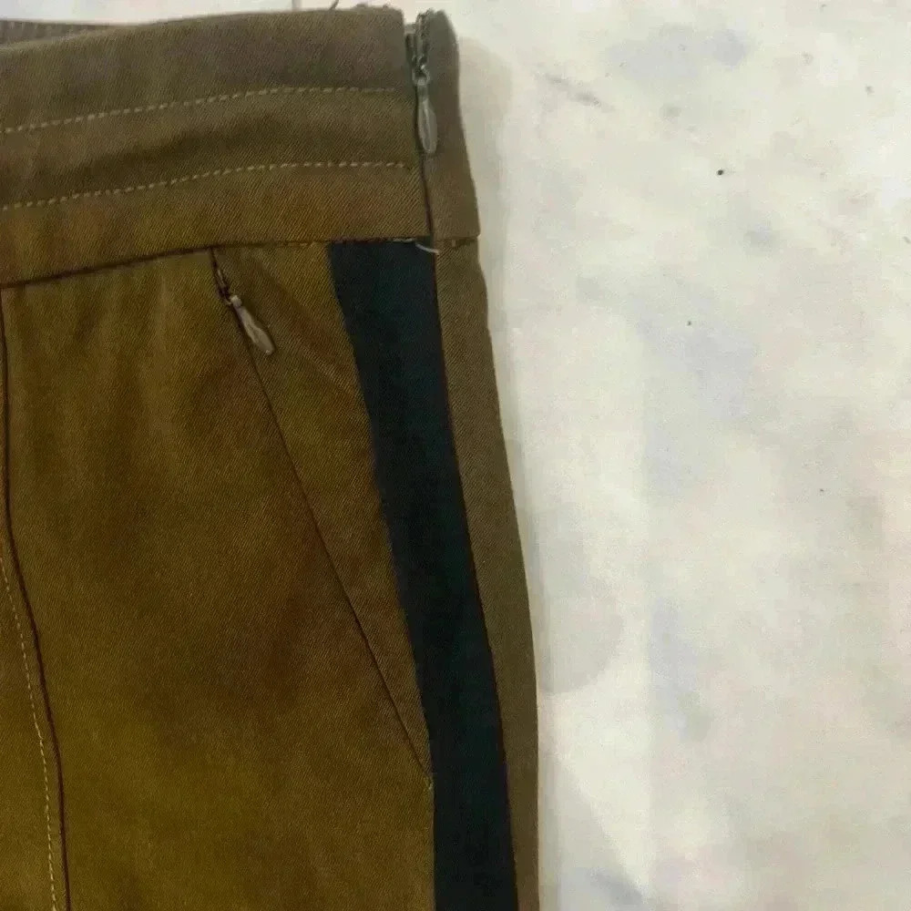ANTHROPOLOGIE Essential Slim
Trouser Brown Black Contrast
Side Stripe Pants Sz 8 - Picture 7 of 7